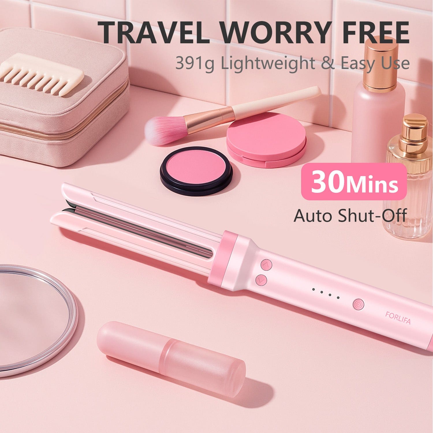 FORLIFA 3 in 1 Automatic Curling & Straightening Iron Pro HyperCurve