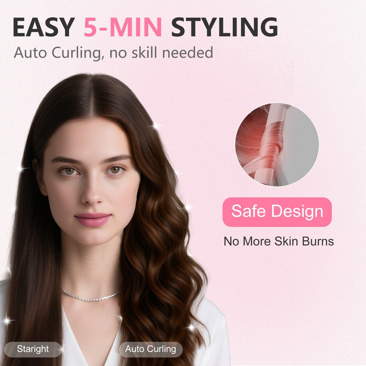 FORLIFA 3 in 1 Automatic Curling & Straightening Iron Pro HyperCurve