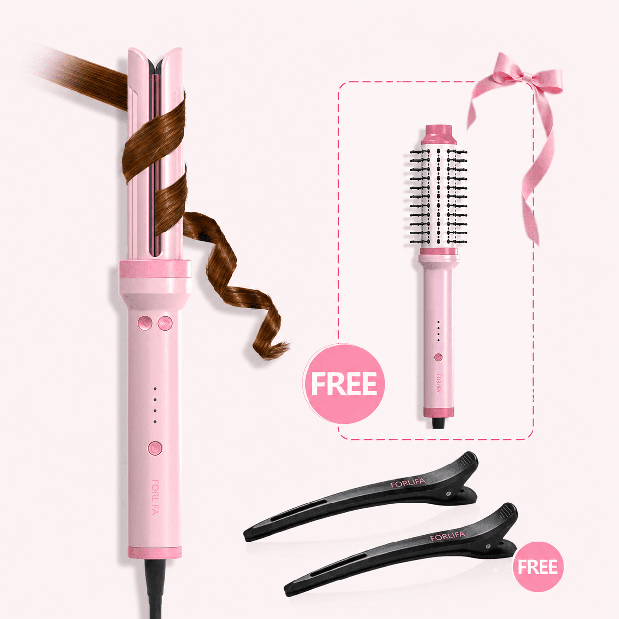 Buy Pro HyperCurve Get Pro AirBlow Brush & Styling Hair Clips Free - FORLIFA