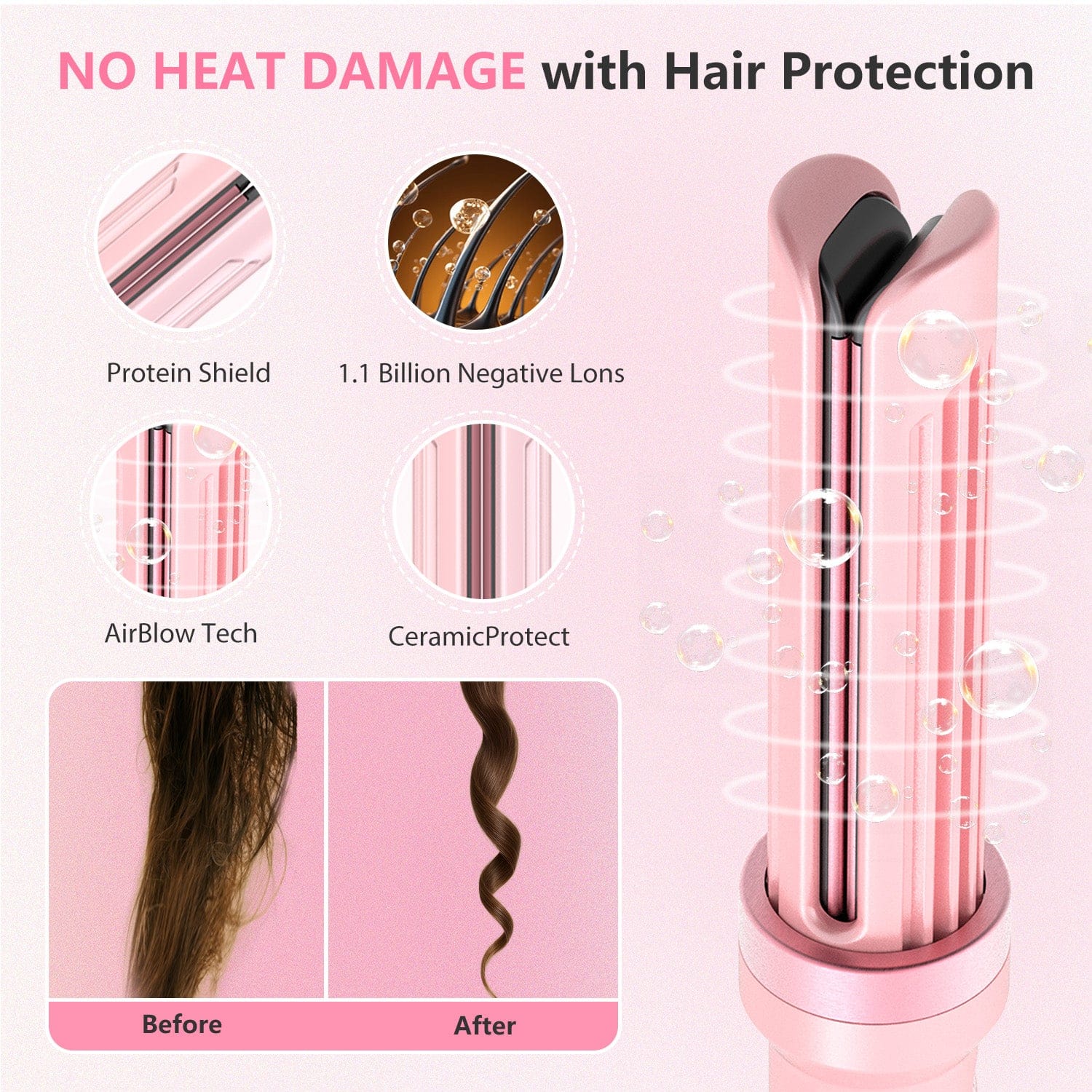 FORLIFA 3 in 1 Automatic Curling & Straightening Iron Pro HyperCurve