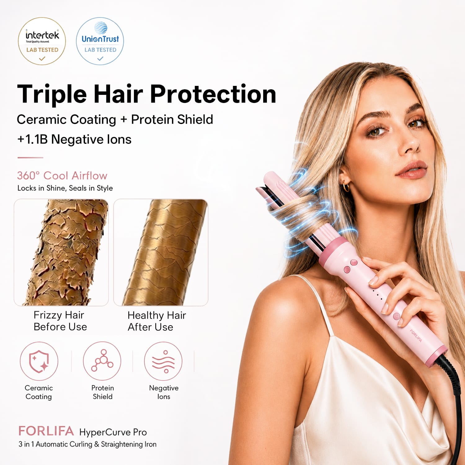 Pro HyperCurve — 3-in-1 Auto Curler & Styler - FORLIFA